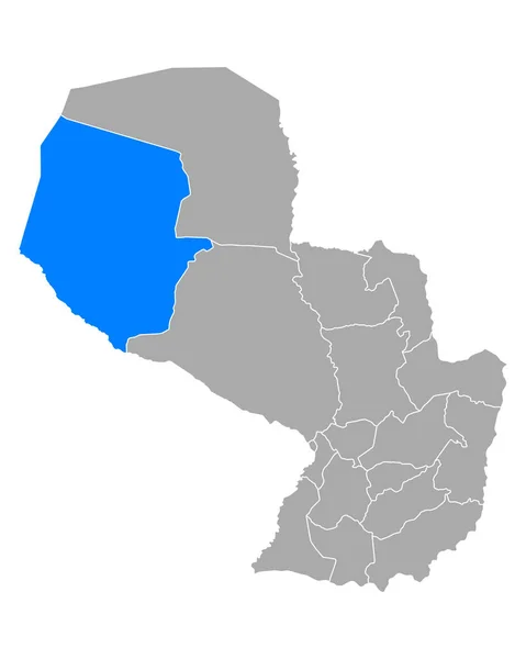 Mapa Boqueronu w Paragwaju — Wektor stockowy