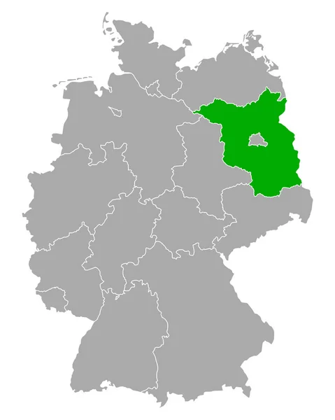 Mapa de Luzes de emergência em Alemania — Vetor de Stock