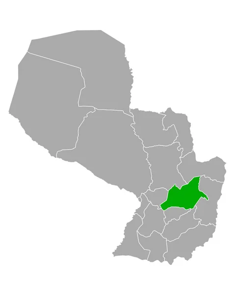 Map of Caaguazu in Paraguay — Stock Vector