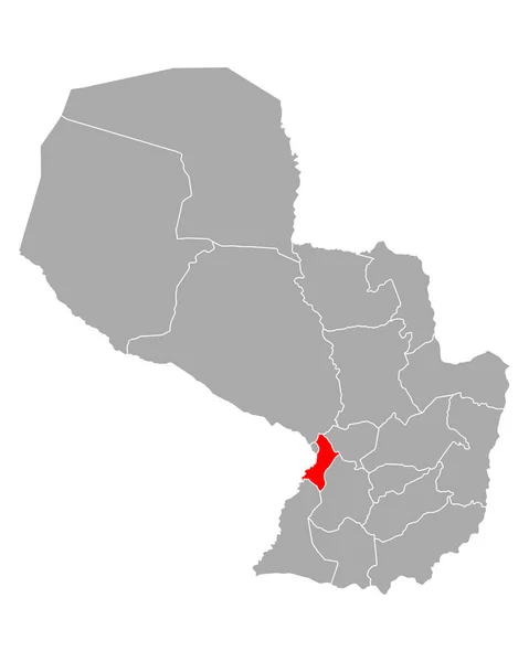 Mapa centrum Paragwaju — Wektor stockowy