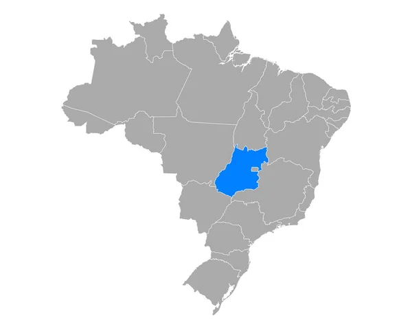Карта Гойаса в Бразилии — стоковый вектор