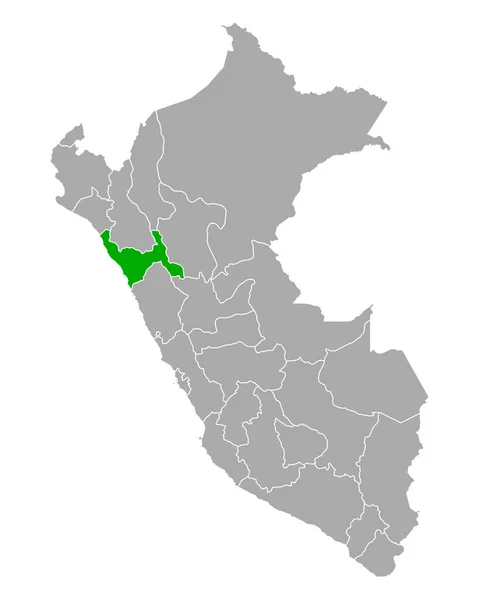 Карта Ла-Либертада в Перу — стоковый вектор