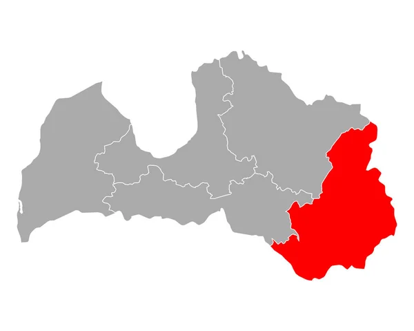 Karte von Latgale in Lettland — Stockvektor