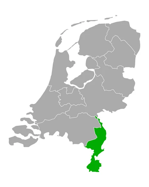 Карта Лимбурга в Нидерландах — стоковый вектор