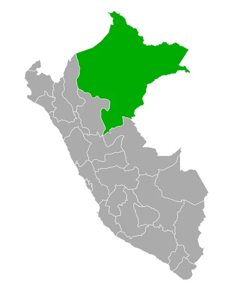 Карта Лорето в Перу — стоковий вектор