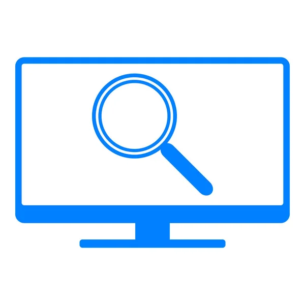 Lupa a obrazovka — Stockový vektor