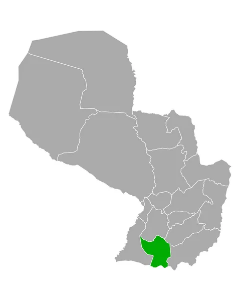 Karte von Missiones in Paraguay — Stockvektor