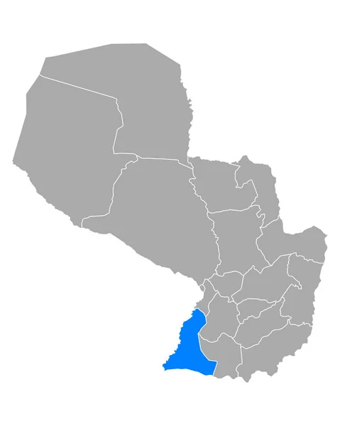 Mappa di Neembucu in Paraguay — Vettoriale Stock