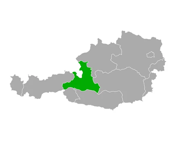 Mapa Salcburku v Rakousku — Stockový vektor