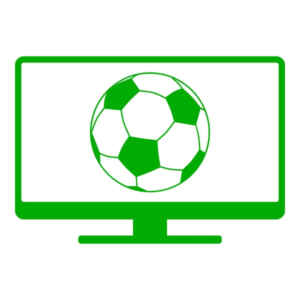 Balle et écran de football — Image vectorielle