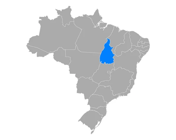 Mapa Tocantins w Brazylii — Wektor stockowy