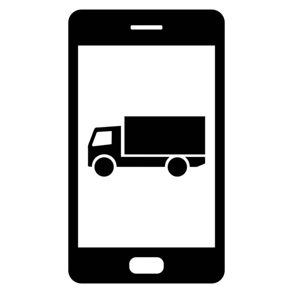 Вантажівка і смартфон — стоковий вектор