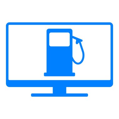 Benzin istasyonu ve ekran