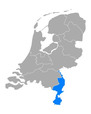 Hollanda 'daki Limburg Haritası