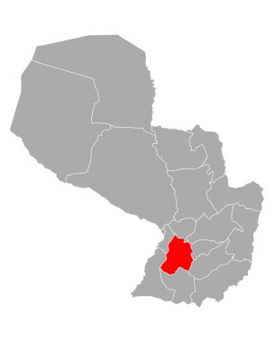 Paraguay 'daki Paraguari Haritası