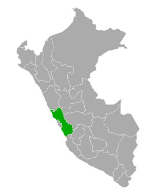 Peru 'daki Lima Bölgesi Haritası