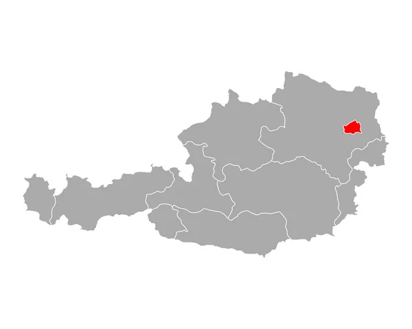 奥地利维也纳地图 — 图库矢量图片