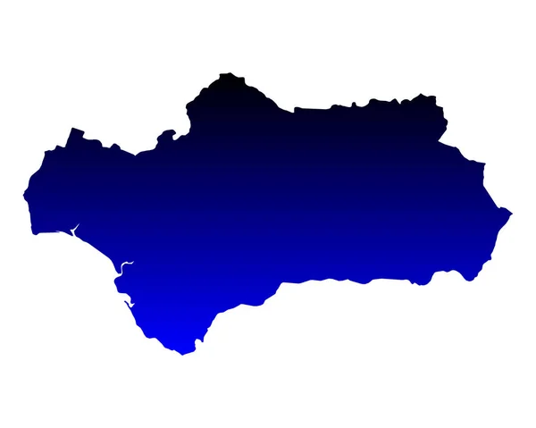 Korrekt karta över Andalusien — Stock vektor