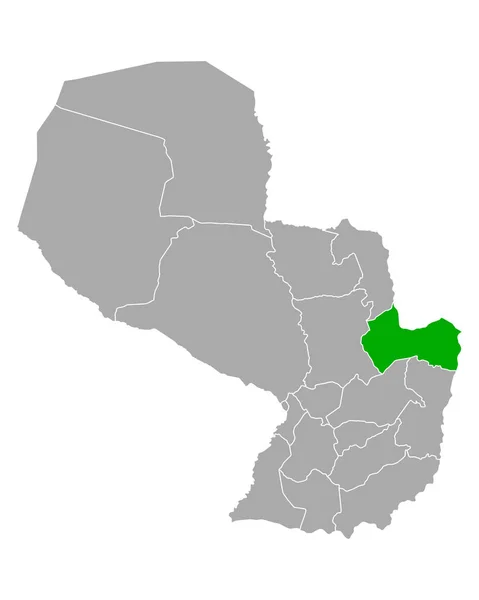 Mapa Canindeyu v Paraguayi — Stockový vektor