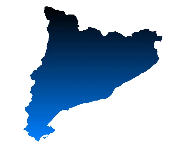 Katalónia pontos térképe — Stock Vector