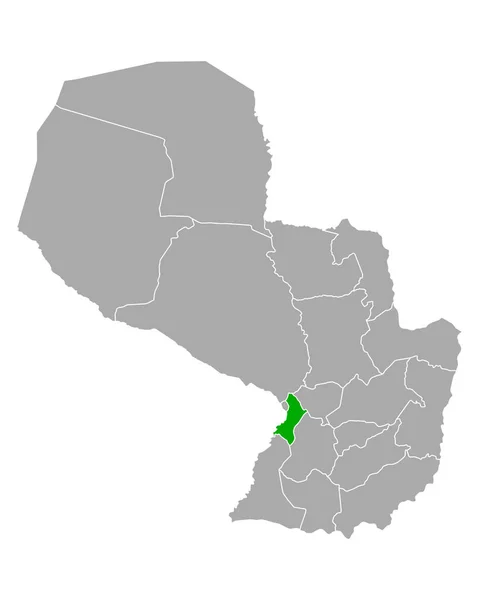 Paraguay 'daki Merkez Haritası — Stok Vektör