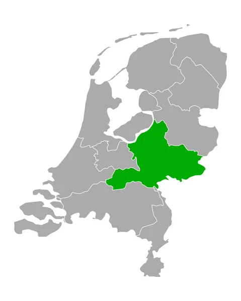 Карта Гелдерланда в Нидерландах — стоковый вектор
