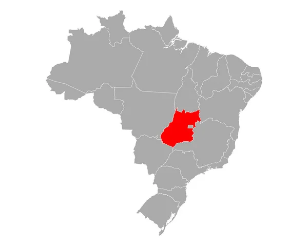Goias térképe Brazíliában — Stock Vector