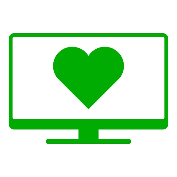 Corazón y pantalla — Vector de stock