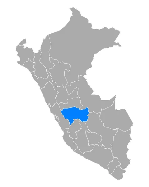 Peru 'daki Junin Haritası — Stok Vektör