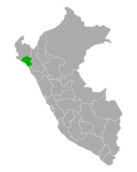 Карта Ламбайеке в Перу — стоковый вектор