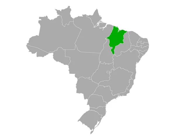 Mappa di Maranhao in Brasile — Vettoriale Stock