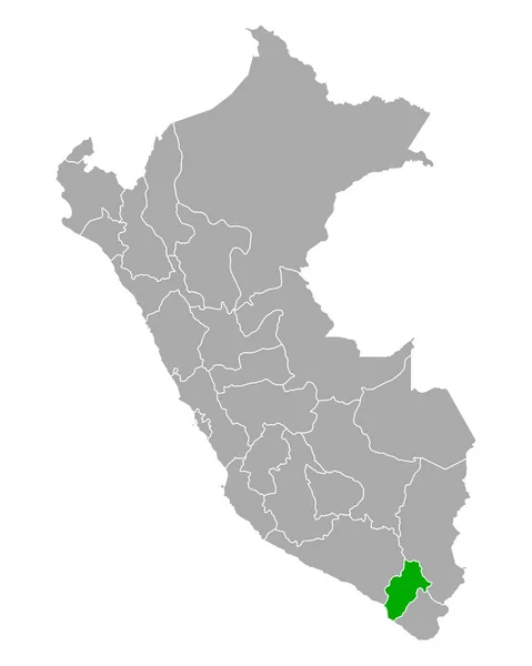 ペルー共和国のモケグア地図 — ストックベクタ
