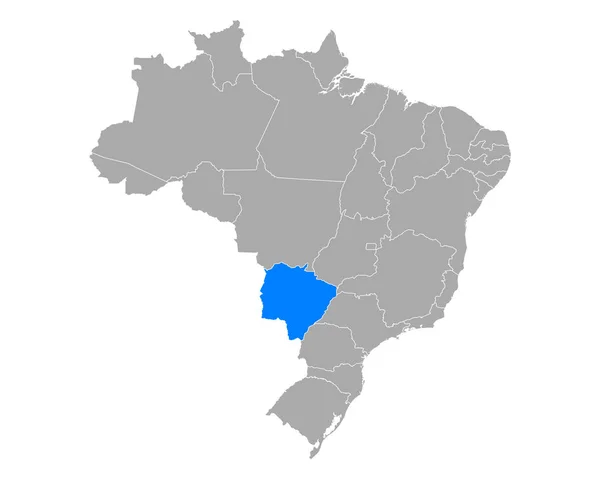 Karte von mato grosso do sul in Brasilien — Stockvektor