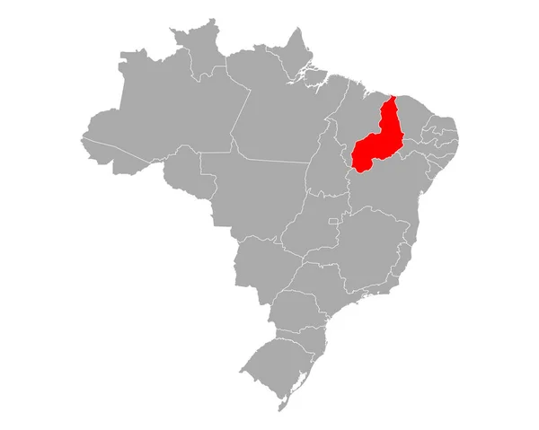 Karta över Piaui i Brasilien — Stock vektor