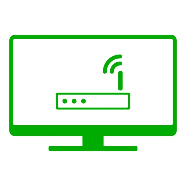 Router und Bildschirm — Stockvektor