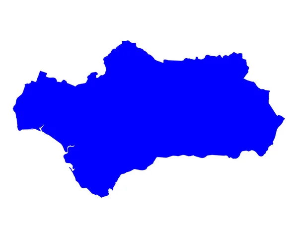 Mapa preciso de Andalucía — Vector de stock