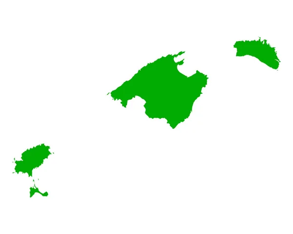 Mapa wysp Balearów — Wektor stockowy