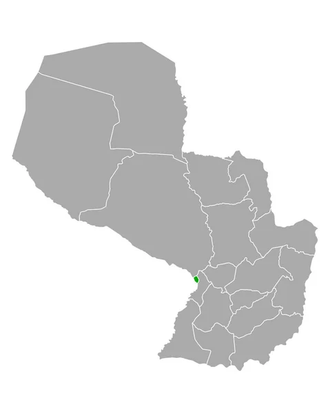 巴拉圭亚松森地图 — 图库矢量图片