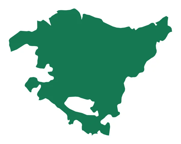 Karta över Baskien — Stock vektor