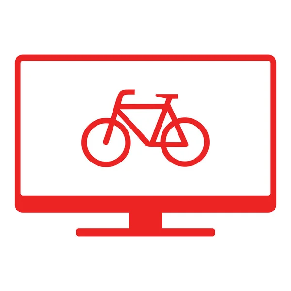 Bicicleta y pantalla — Archivo Imágenes Vectoriales