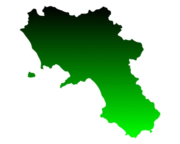 Campania 'nın doğru haritası — Stok Vektör