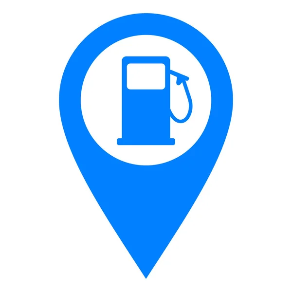 Gas station and location pin — Stock Vector