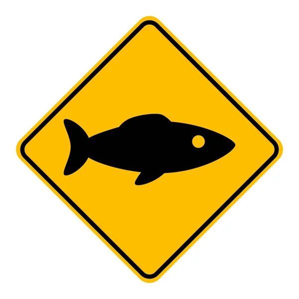 Fish and road sign — Stock Vector