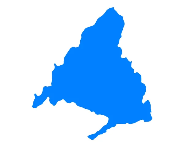 マドリード州の正確な地図 — ストックベクタ
