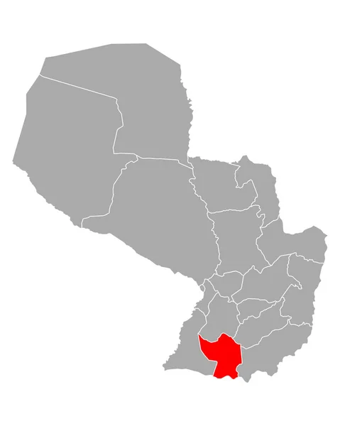 Карта Мисьонес в Парагвае — стоковый вектор