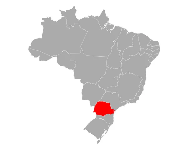 Mapa de Paraná no Brasil — Vetor de Stock