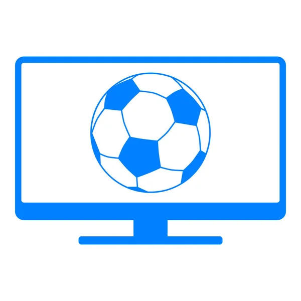 Футбольний м'яч і екран — стоковий вектор