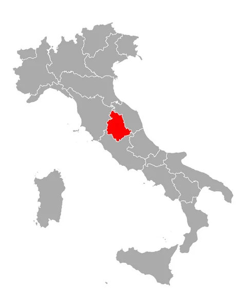 İtalya 'daki Umbria Haritası — Stok Vektör
