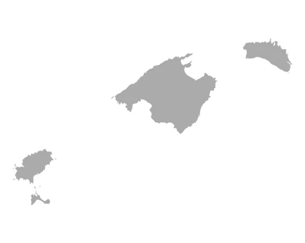 Peta Kepulauan Balearik - Stok Vektor