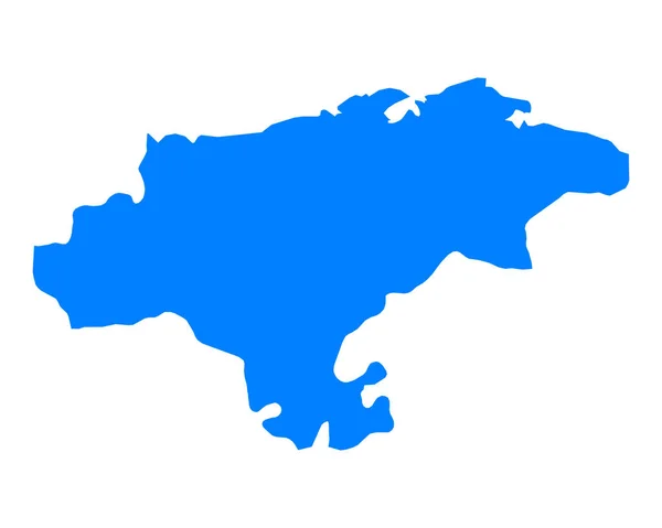 Cantabria pontos térképe — Stock Vector